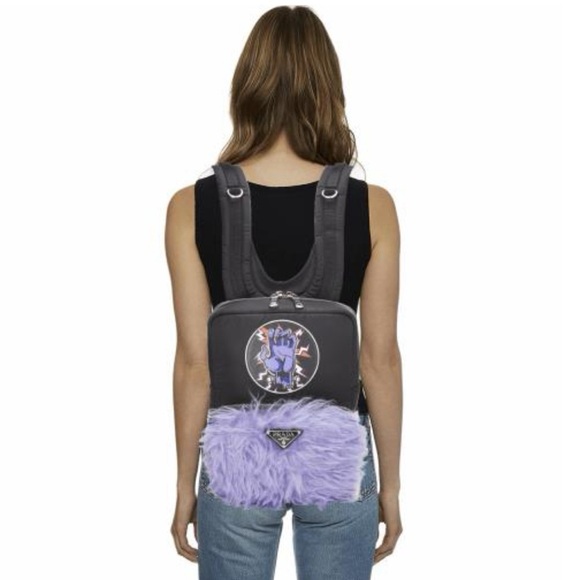 PRADA X Universal Tessuto Limited Edition Frankenstein Mohair Backpack W/COA - Picture 4 of 15